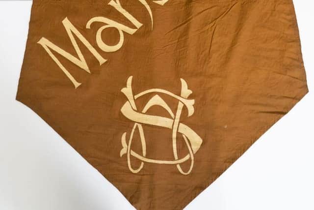 Mansfield Suffrage banner which is now available to view on Mansfield Museum's online collections