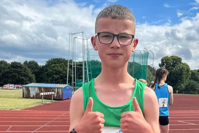 Charlie Taylor - new PB in the U15 boys 1500.