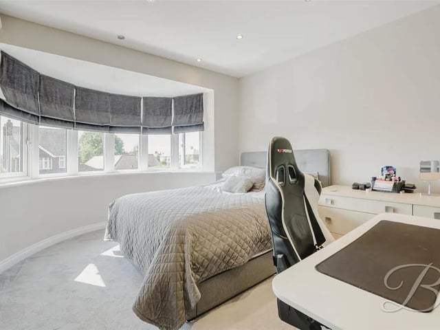 One of five bedrooms in the spacious property
