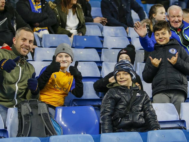 Stags fans during the Emirates FA Cup Second Round match against Sheffield Wednesday at Hillsborough.