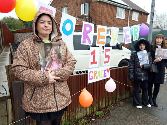 A tribute to Grace Keeling outside Dalestorth Primary School