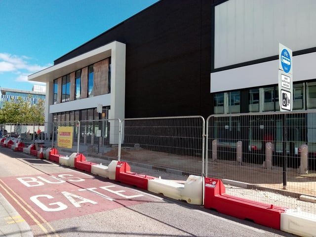 Well advanced work on a restaurant unit as part of the Waterdale cinema development in Doncaster town centre