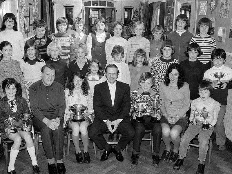 Members of the Mansfield Broomhill Lane School swimming team from all the way back in 1974.