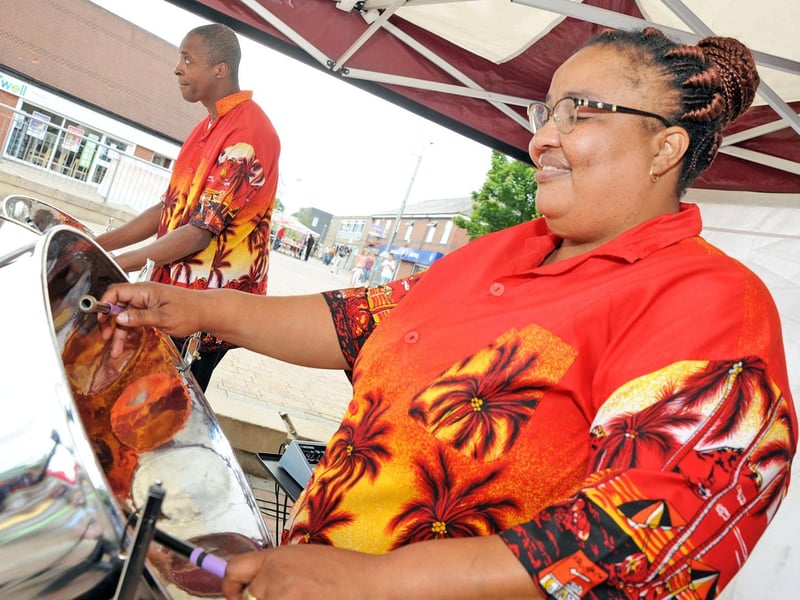 A steel band brought a carribean flavour to Kirkby Plaza Fun Day.