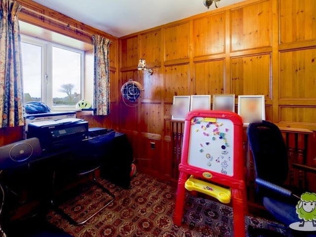 This study room, or home office, is full of character. A throwback perhaps to the property's yesteryear.