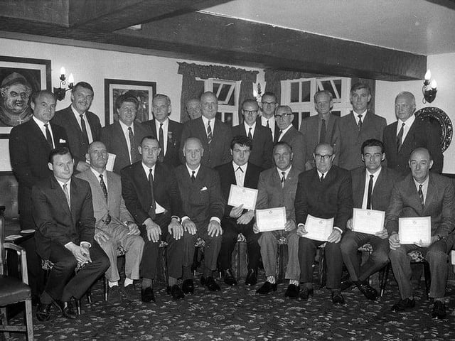Heading to the 70s and a drivers' presentation from 1971. Do you recognise anyone?