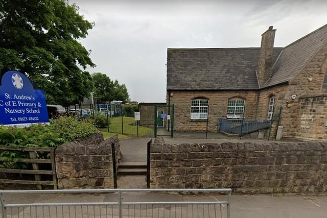 St Andrew's had capacity for 294 pupils but took in 312, putting it 6.1 per cent over capacity