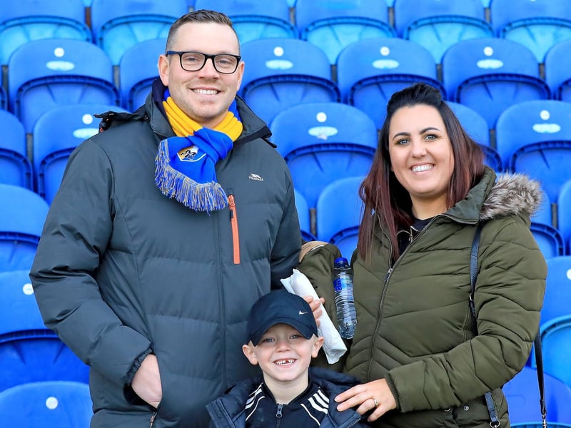 Stags supporters at Mansfield Town v Cheltenham Town in December 2019.