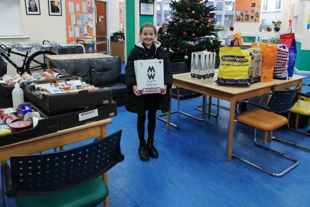 Lilly-Ann has collected dozens of donations.