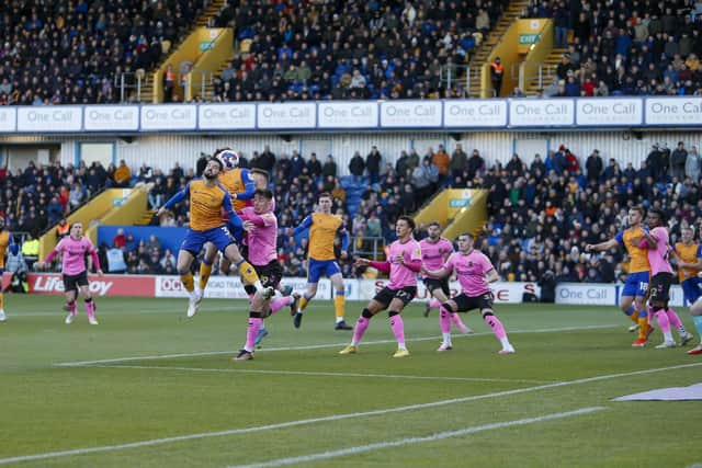 First half action from Stags' home clash against Northampton Town this afternoon. Photo by Chris Holloway / The Bigger Picture.media