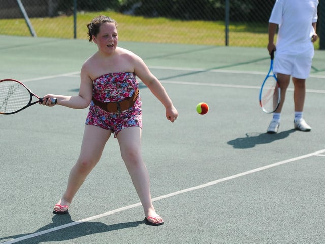 The club's 2013 tennis open day was well attended as ever.
