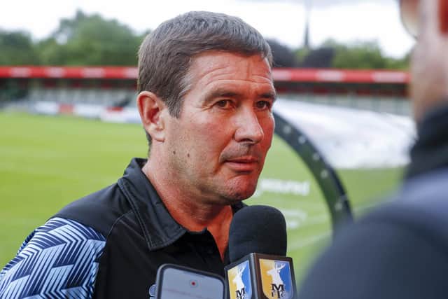 Mansfield Town manager Nigel Clough - deal has hit 'stumbling block'.