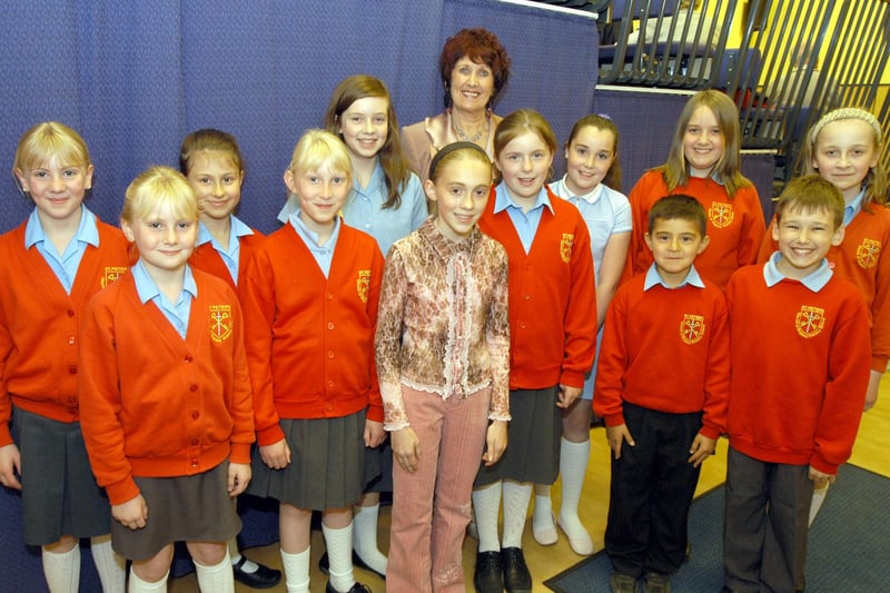 Adjudicator Marie Dixon pictured with youngsters who took part in one of the classes at the Music and Drama Festival in 2007 - do you recognise any of the performers?