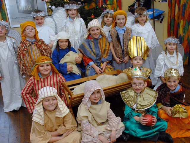 Eastlands Junior School held a whole school Carol Service at St Peter and St Paul's Church in Warsop in 2011 which featured a Nativity scene.