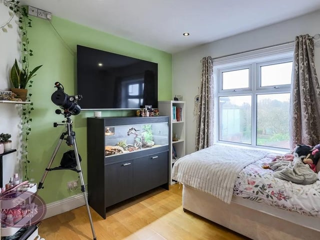 One of five bedrooms in the spacious property.