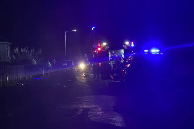 Fire crews battled the blaze at around 5am