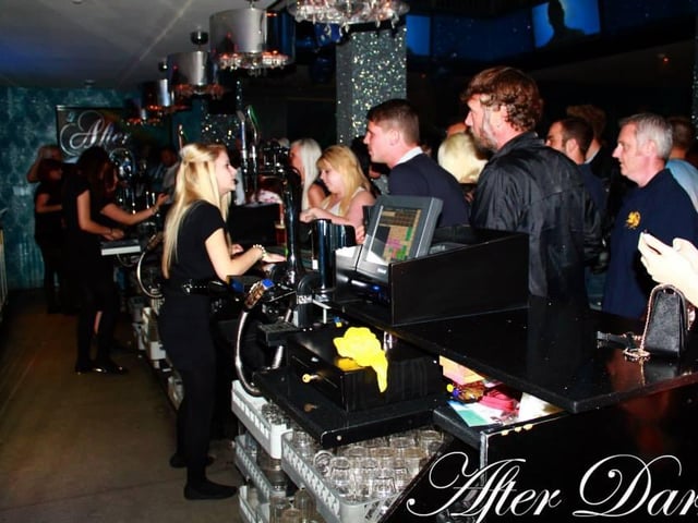 Grabbing some drinks at the bar