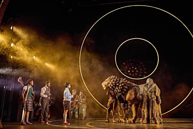 The children encounter Aslan, the noble king of Narnia, in The Lion, the Witch and the Wardrobe (photo: Brinkhoff-Moegenburg)