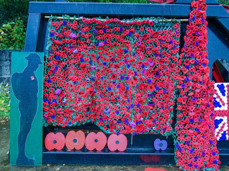 Thousands of handmade poppies were donated by the community for the display.