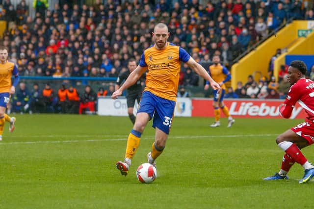 Mansfield Town's John-Joe O'Toole in action.