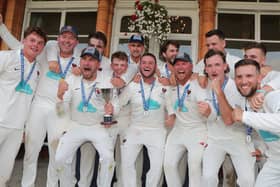 Cuckney celebrate their national win at Lord's last year. Photo by Richard Parkes.