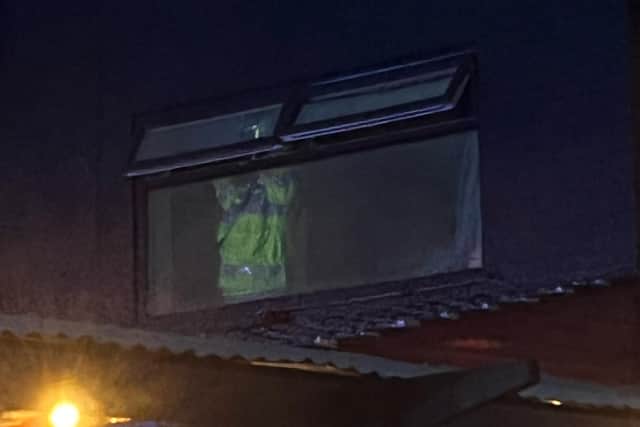The fire was in a room upstairs