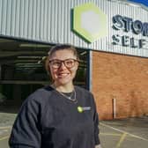 Store More, new self storage warehouse Mansfield. Pictured; store manager Katie Garfoot.