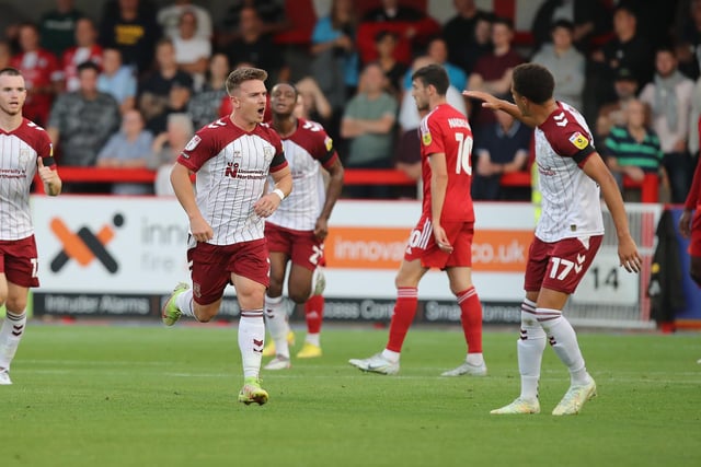 Northampton Town's Sam Hoskins has been on fire so far this season. He already has eight goals to his name and is rated as the best performing player in League Two.