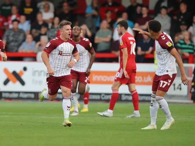 Northampton Town's Sam Hoskins has been on fire so far this season. He already has eight goals to his name and is rated as the best performing player in League Two.