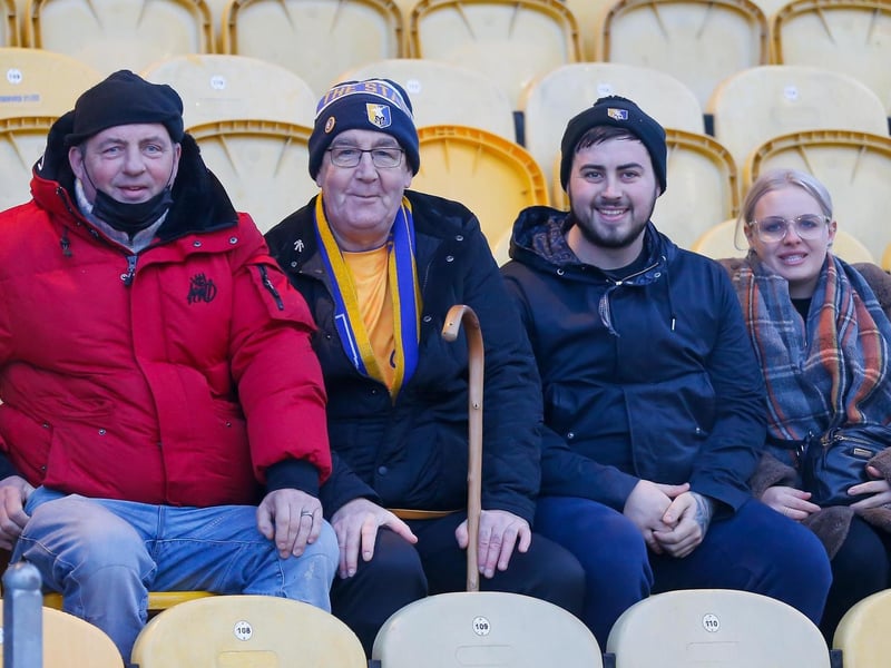 Mansfield Town fans ahead of the 3-2 win over Hartlepool United.