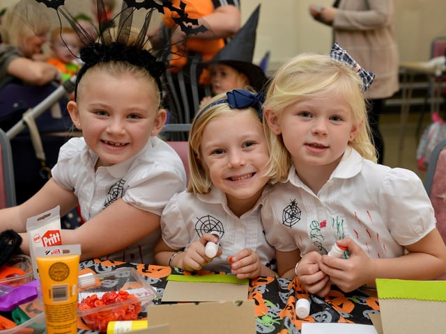 Spooky Make and Bake session at Selston Parish Hall, pictured are from left Jayda Bishton, Bebe Bishton, and Chloe Bishton.