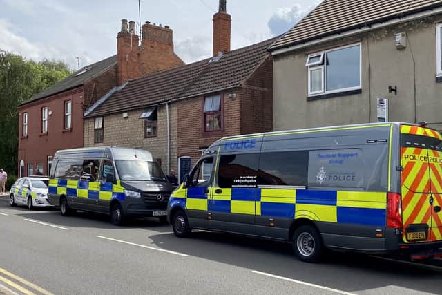 A number of police vans have been on Potter Street and Watson Road after the body of an 85-year old man was found on Sunday morning near Worksop.