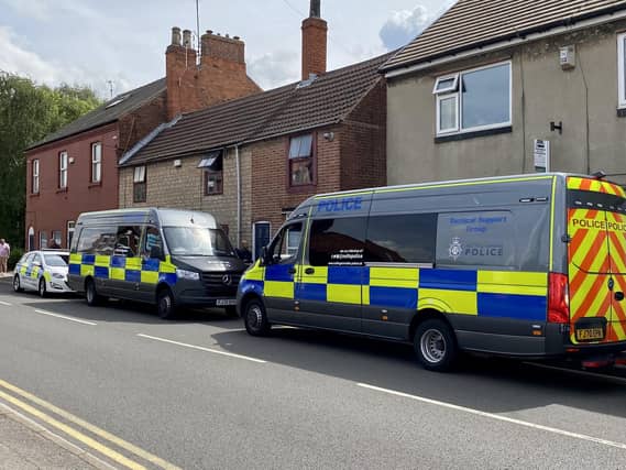 A number of police vans have been on Potter Street and Watson Road after the body of an 85-year old man was found on Sunday morning near Worksop.