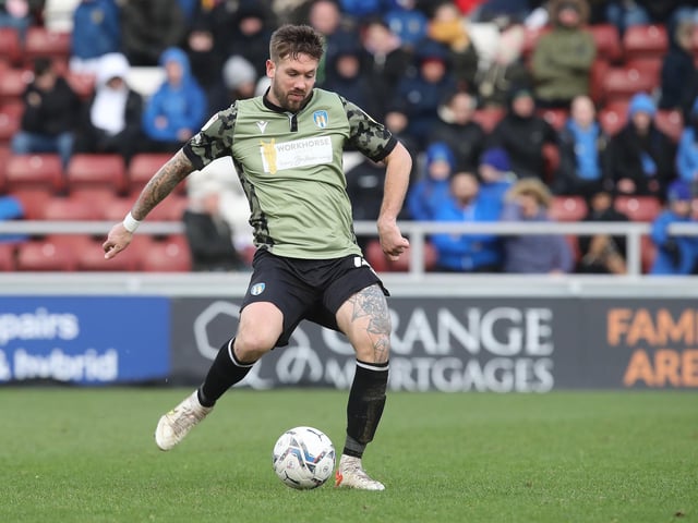 Colchester United's Luke Chambers joins his club partner in central defence. He has bags of experience at 36 having played 205 times for Nottingham Forest and 376 for Ipswich Town.