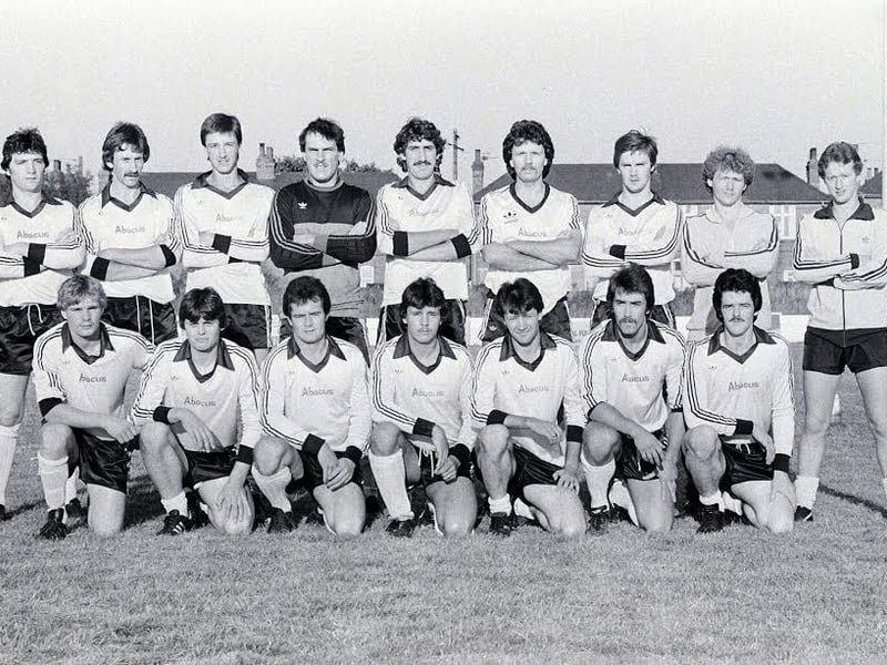 The 1981 Sutton Town side line-up ahead of a match. What memories do you have of watching the club?