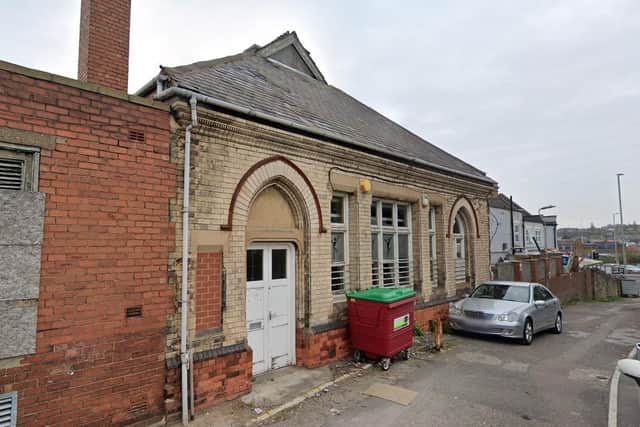 The former Stage Door Academy Of Dance And Theatre, on Clerkston Street, Mansfield town centre.