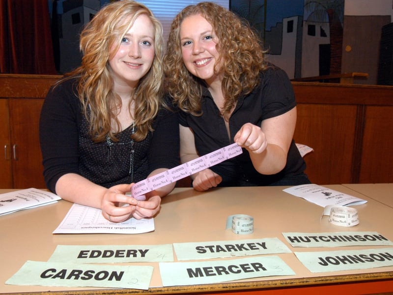 Suzanne Shelley and Claire Brown the organisers of a Race Night held at St Philip Neri with St Bede's School in 2007 to raise money for the school building fund.