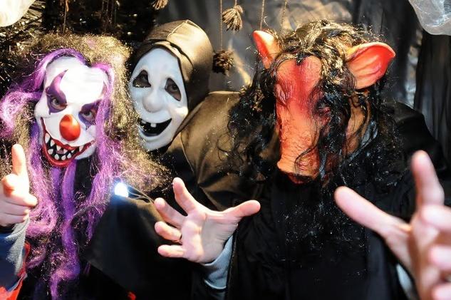 Ghosts and ghouls waiting to jump out at visitors on Southwell Lane in Kirkby