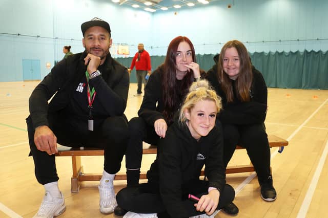 Ben Rosser (left) brought his knowledge and mentorship to the students at West Notts College.