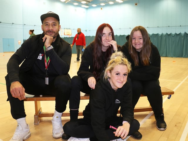 Ben Rosser (left) brought his knowledge and mentorship to the students at West Notts College.