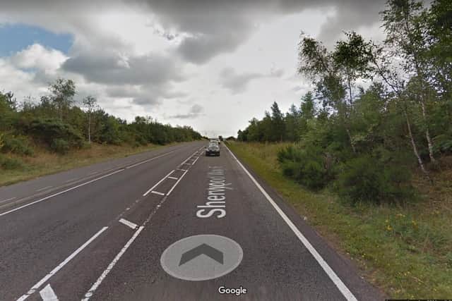 The crash took place on the A617 between the junctions of the A60 and the A6117, near to the new estate at Berry Hill