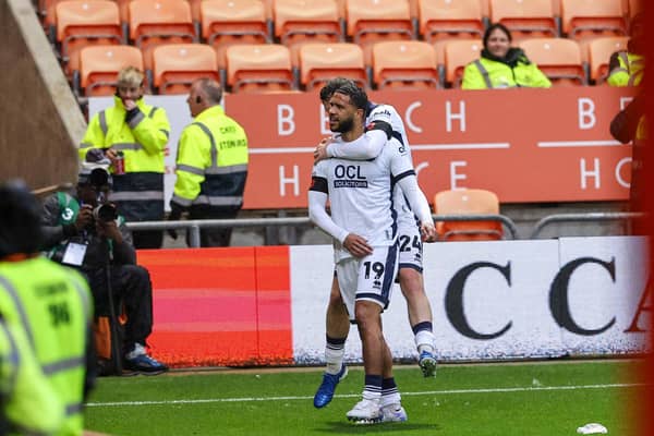 Second half goal celebrations during the Sky Bet League 1 match against Blackpool FC at Bloomfield Road, 24 Oct 2026, Photo credit Chris & Jeanette Holloway / The Bigger Picture.media