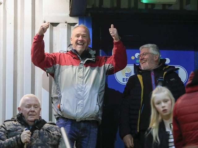 Mansfield Town fans ahead of the defeat to MK Dons.