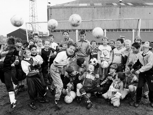 Football fun at Field Mill - Stags' Easter Coaching Course.