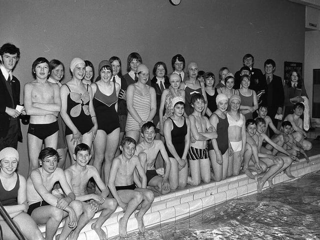 Meden School sponsored swim in 1970 in Warsop.