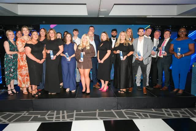 The winners celebrate at the Derbyshire & Nottinghamshire Apprenticeship Awards