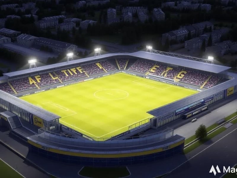This is just one of the stunning options of how Mansfield Town's One Call Stadium could look in 2050, according to AI.