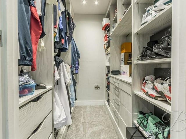 Three of the four bedrooms at the £675,000 Berry Hill property have handy walk-in wardrobes.Here is one of them.