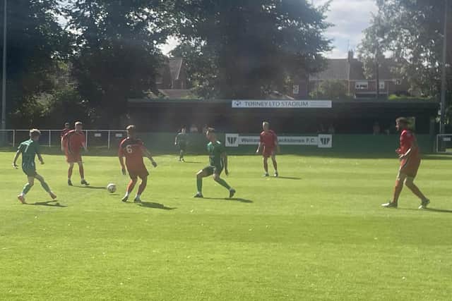 Action from Clipstone's 5-2 win at Blackstones.