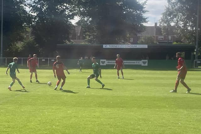 Action from Clipstone's 5-2 win at Blackstones.